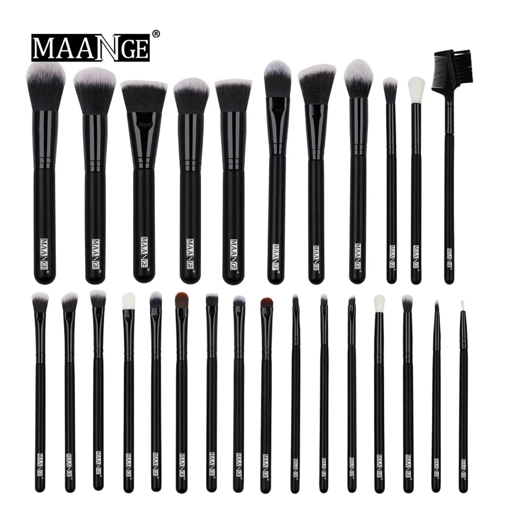 

2019 Brochas Maquillaje Rostro 27Pcs Wooden Cosmetic Eyebrow Eyeshadow Foundation Brush Makeup Tool Multifunctional Makeup Z3