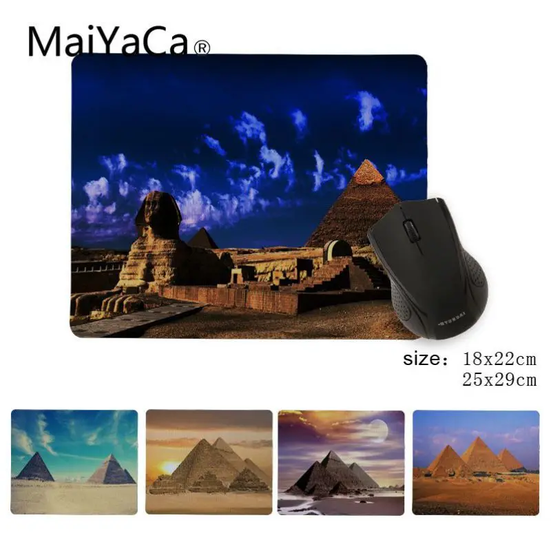 MaiYaCa Vintage Cool Egyptian Pyramid1 Laptop Computer Mousepad Thick