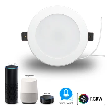 

Smart WiFi 4 inch Downlight 10W RGBW Voice Control support Alexa and Google Home IFTTT smart home Led light timer switch Control