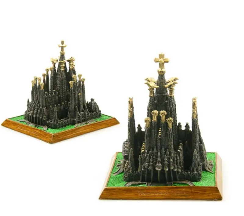 Испанский кафедральный Sagrada Familia смоляные изделия знаменитая модель ориентира