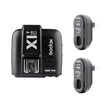 

Godox X1T-C 2.4G Wireless Flash Transmitter+2x XTR-16 Flash Receivers For Canon/GODOX AD360II AD180 /DE/QT II/DP/QS/GS/GT Series