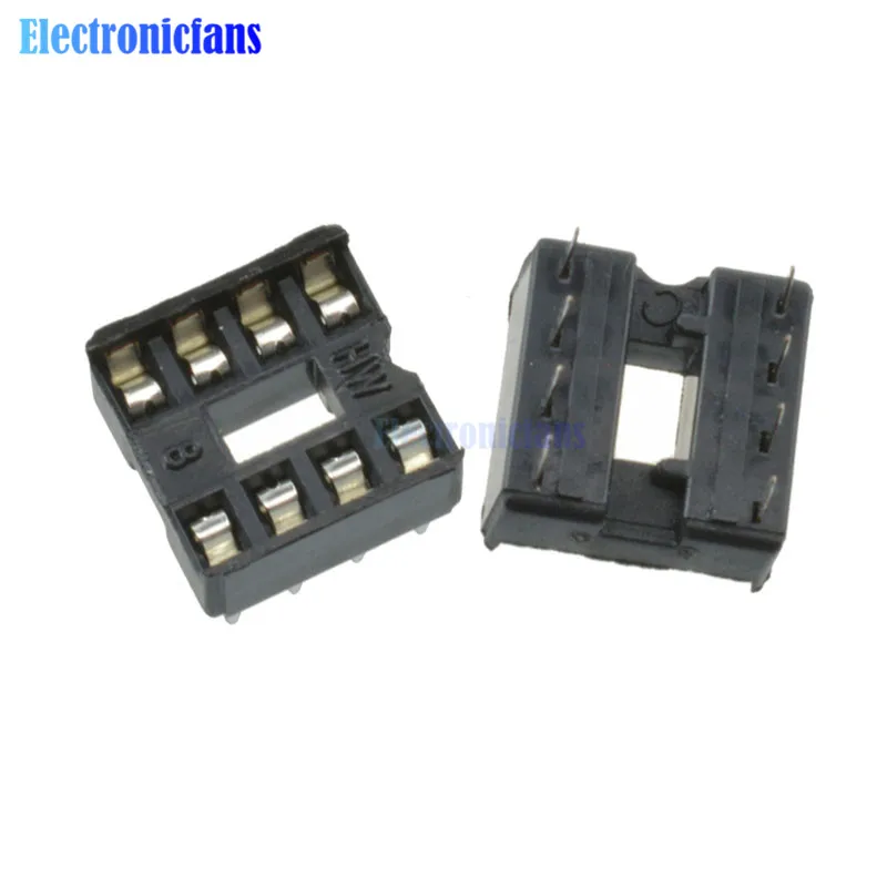 10 шт./лот 8pin 8 Pin DIP-8 8DIP DIP IC Socket Adapter паяльный Тип 2 54 мм | Электронные компоненты и
