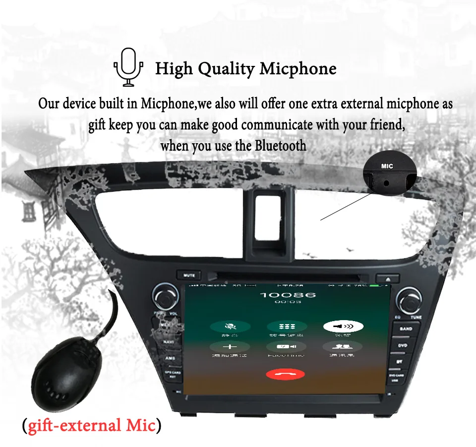 Flash Deal 32GB Android 8.1 Car DVD Stereo 1 Din Auto Radio For Civic Hatchback 2013 2014 2015 GPS Navigation Audio Multimedia Head Unit 5
