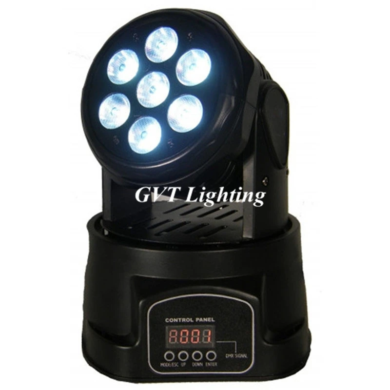 Высокое качество светодиодный мини Moving Head Wash светильник 7X12W RGBW Heads DMX 14 каналов DJ
