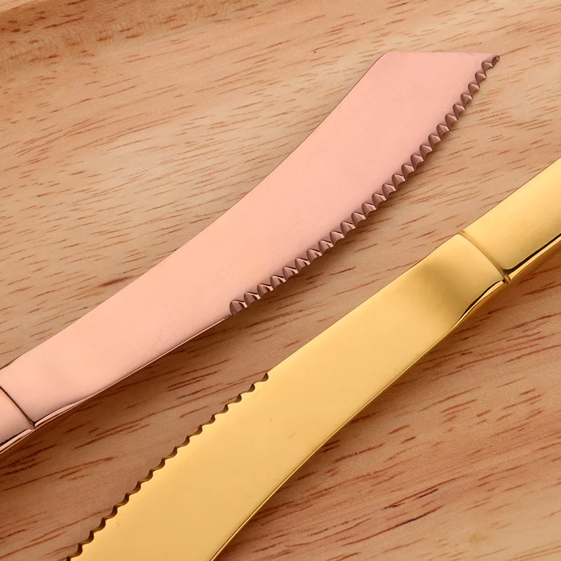 4 и 8 шт из нержавеющей стали специальный Фруктовый нож с ручкой столовые приборы для ресторана нож для ужина золотые ножи для стейка набор посуды