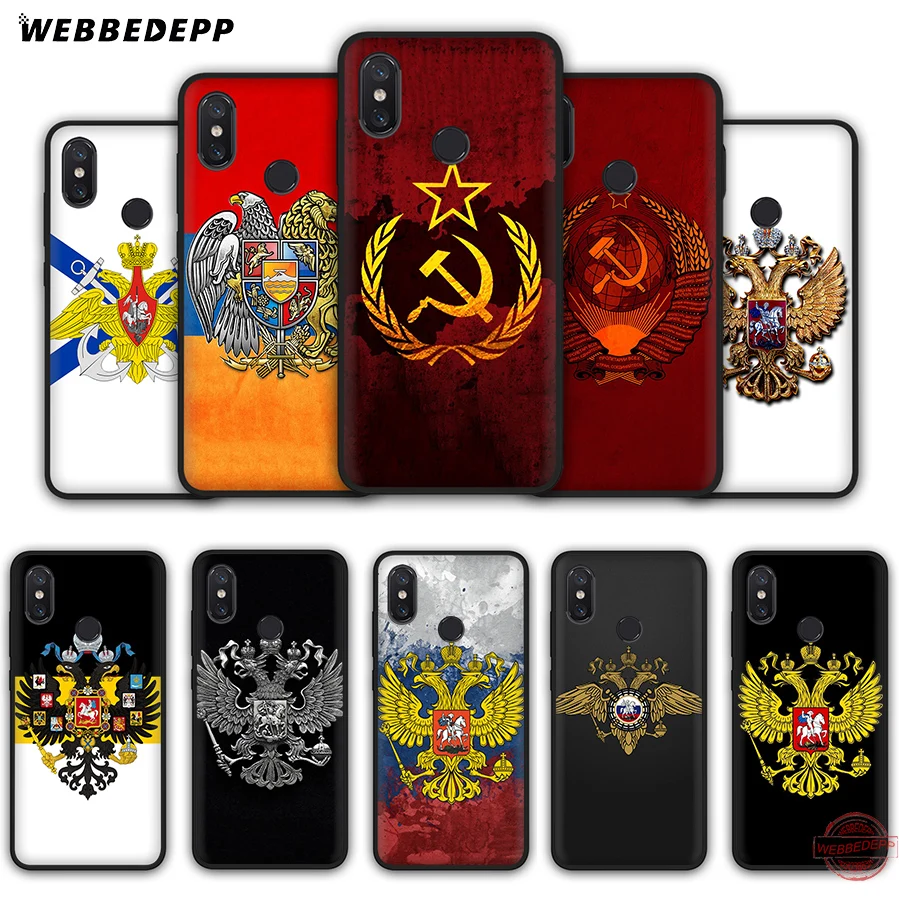 

WEBBEDEPP Armenia russia Flag coat of arms Soft Silicone Case for Xiaomi Mi 6 8 9 SE MAX 3 A1 A2 Lite F1 Cover