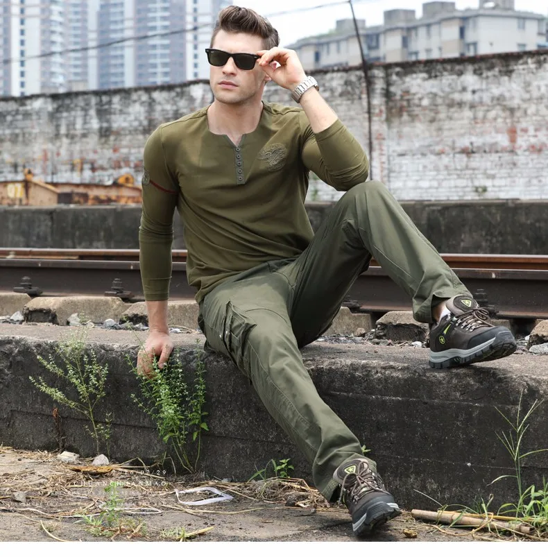 Бренд военные Армейский зеленый Для Мужчин's Штаны 2018 новые хлопковые брюки мужские Повседневное карманов толщиной пота Штаны штаны-карго