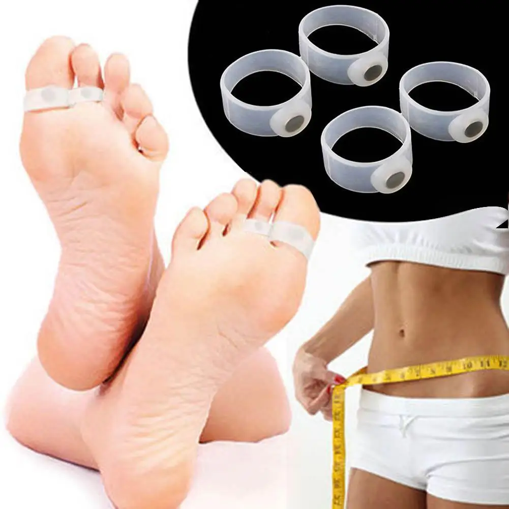2 шт./пара магнитотерапия продуктов для похудения быстро Похудение сжигать жир уменьшить жиры тела Силиконовый Массаж ног Магнитные Toe