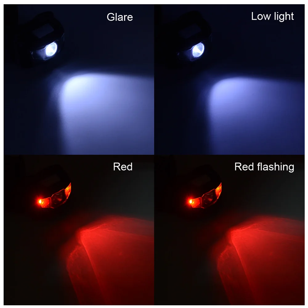 Рыбалка световые блики и светодиодный налобный фонарь для рыбалка кемпинг с Предупреждение красный свет