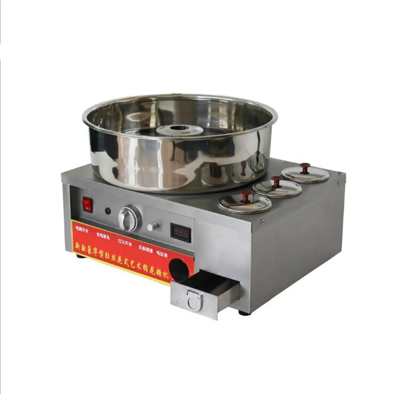 

Luxury fancy Commercial gas cotton candy maker candyfloss DIY sugar floss flower type Cotton Candy machine stainless steel