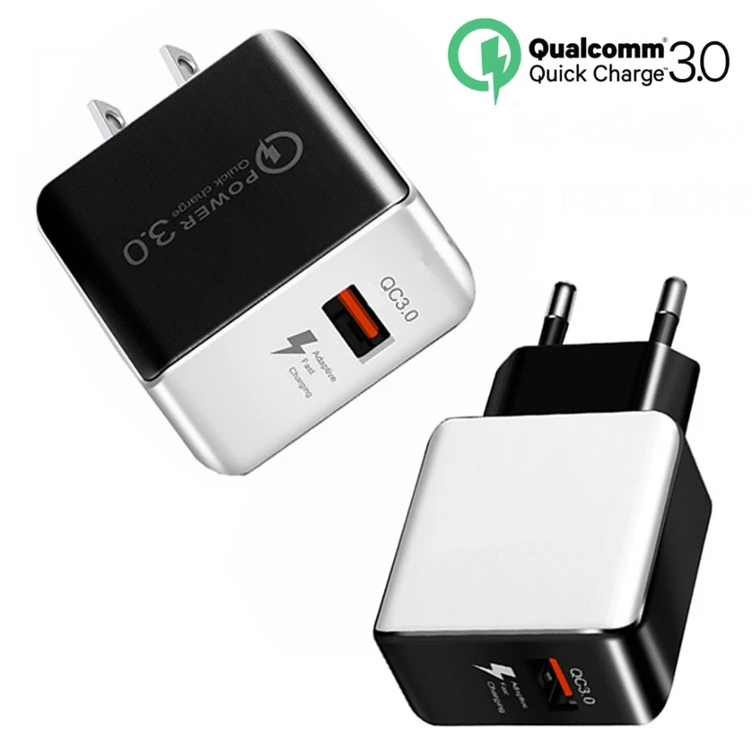 Quick Fast Charger QC3.0 QC2.0 USB charger Adapter 18W Portable Wall