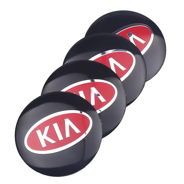 Car styling 4pcs 56.5mm 65mm Car Wheel Center Cover Hub Cap Resin Badge Emblem Sticker for KIA