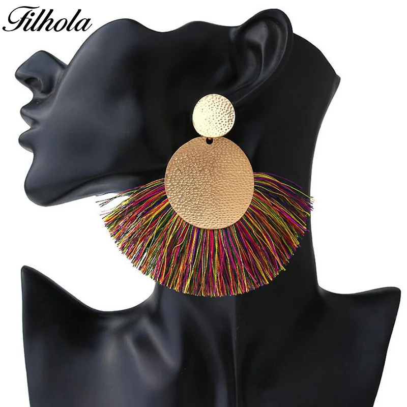 

Big Tassel Earrings for Women Ethnic Bohemian Dangle Earrings Boho Drop Earings Statement Fashion Jewelry brincos 2018 Wedding