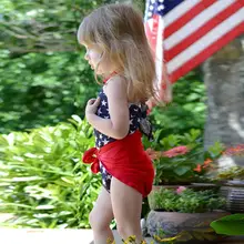 Детские купальные костюмы для девочек ясельного возраста, 4 июля, купальный костюм с рисунком звезды, бикини, купальный костюм, купальники для девочек A1