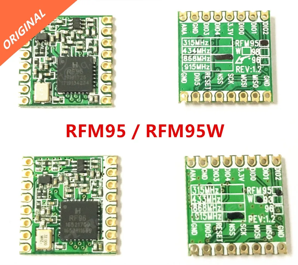

RFM95 RFM95W 868 915 RFM95-868S2 RFM95-915S2 LORA SX1276 wireless transceiver module FCC ROHS ETSI REACH Certificated