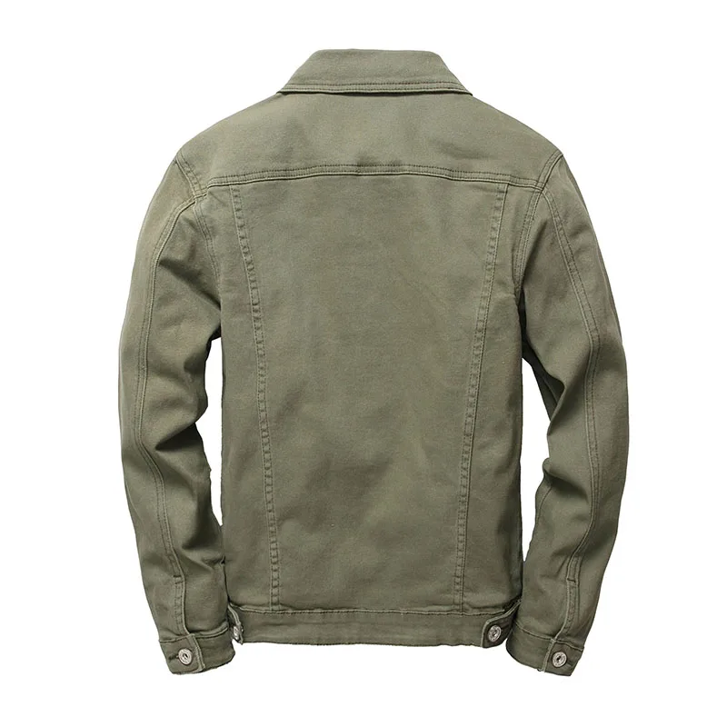 Fashion Streetwear Denim Jacket Men's Slim Fit Casual Jeans Jacket And Coats Plus Size S-3XL Solid Color Men's Outwear Coats (18)