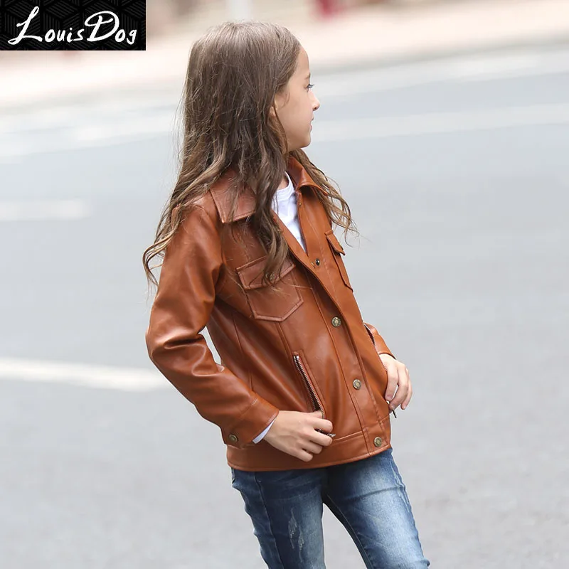 Teen Girl Wearing Leather Jacket