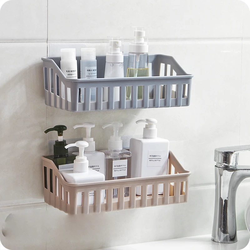 Wall-Mount-Wall-Rack-Kitchen-Wall-Rack-Sucker-Cosmetic-Shelf-Plastic-Bathroom-Drain-Basket-Storage-Hanging-Storage-Racks-JJ424