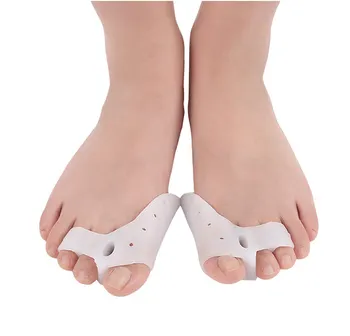 

2 Pcs/lot Gel Toe Separator Toe Bunion Guard Splint for Hammer Toe with Forefoot Cushion Pad Toe Spacer Hallux Valgus Corrector