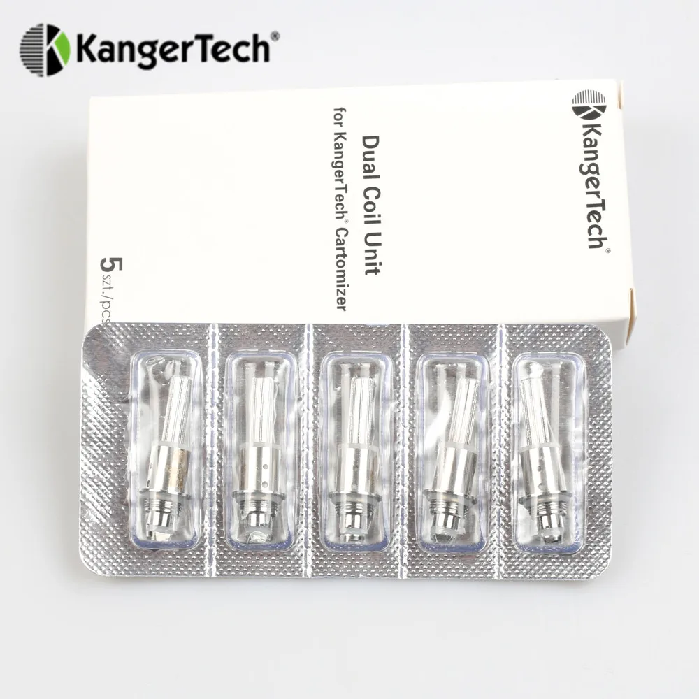 5 шт./упак. Kanger усовершенствованные двойные испарители 0.8ohm 1.0ohm Fit Kangertech аэротанк мини Protank 3 Evod Стекло T3D сигареты обновление катушки