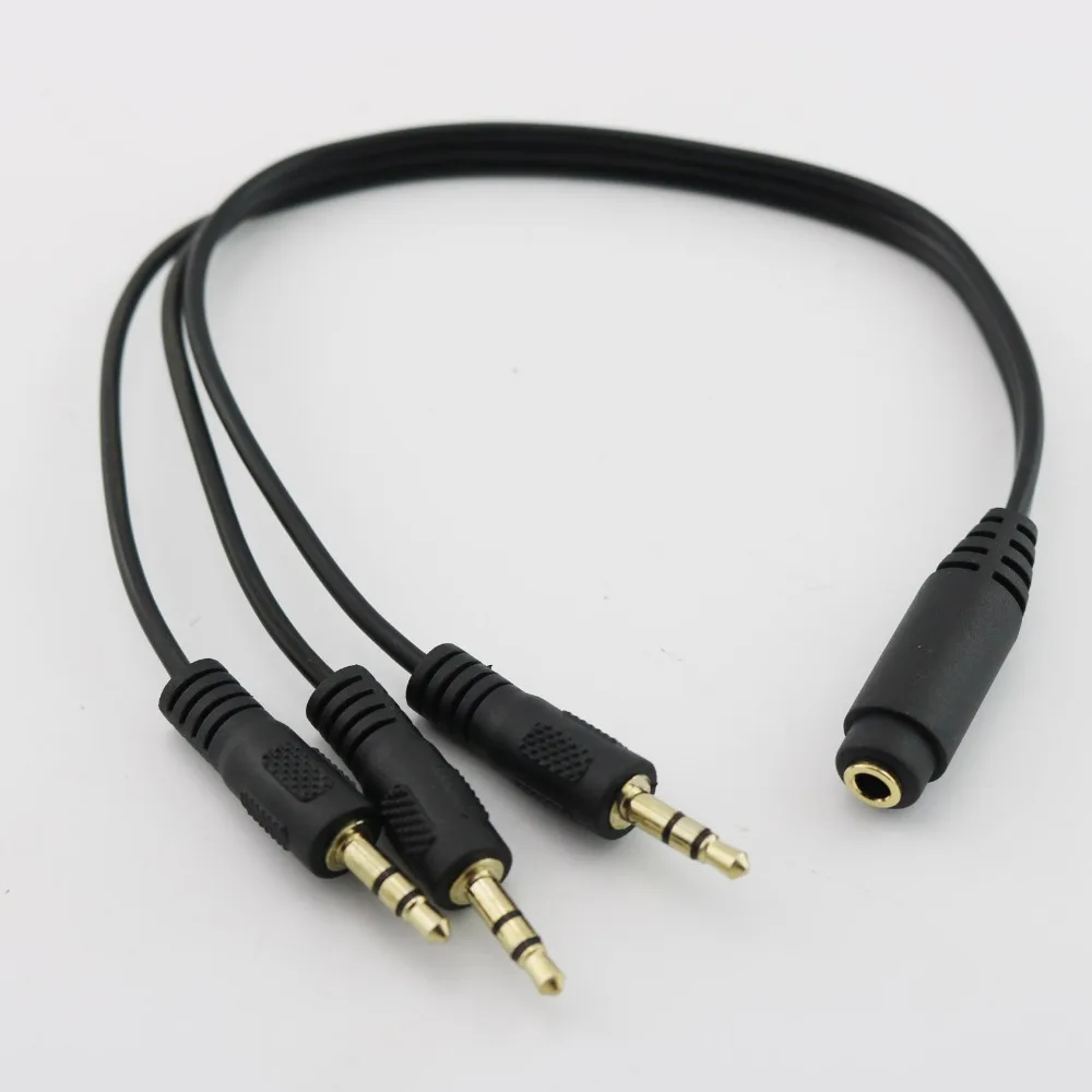 2 Pack Lot 3.5mm Mono Y Splitter Audio Adapter Female Jacks 1//8/" Male to 2