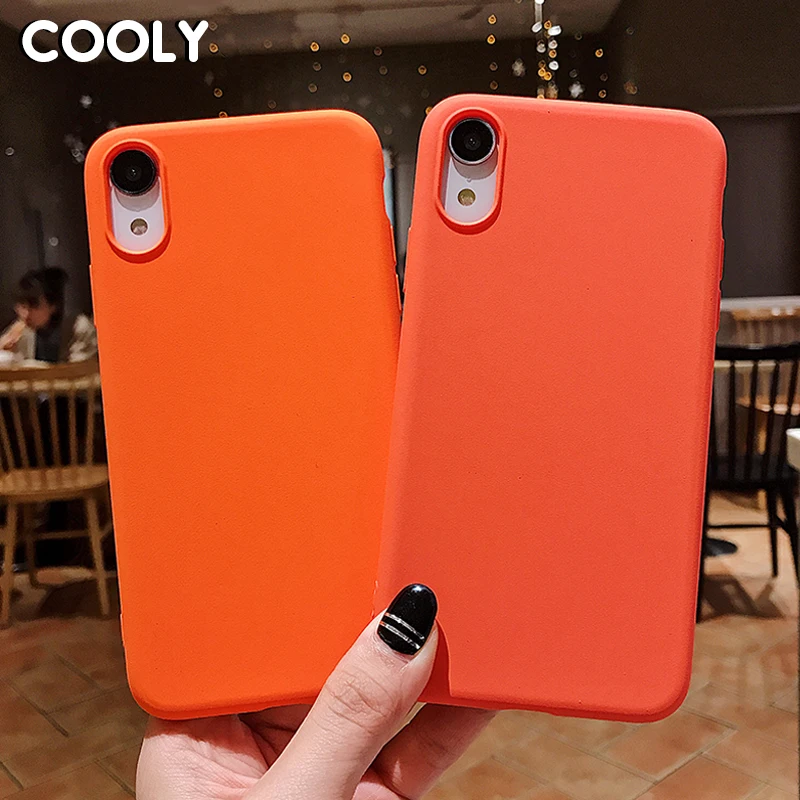 

COOLY Frosted Orange Case For Huawei P Smart 2019 Cover on Honor 8X 8A 8C 6X 7X 8 9 10 Lite V20 9i 10i Soft TPU Silicone Coque