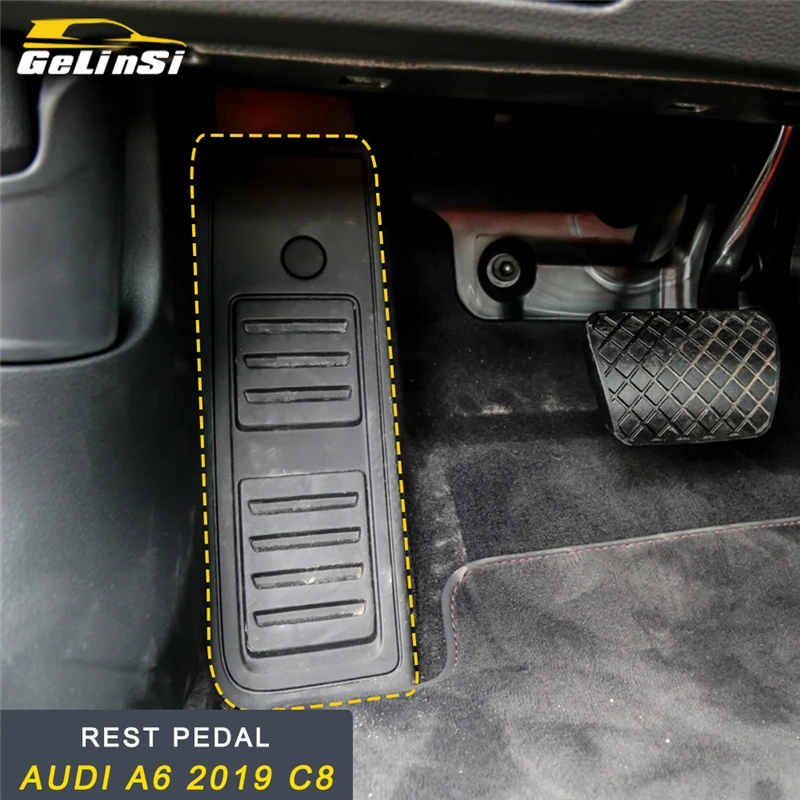

GELINSI Accelerator Rest Brake Pedal Cover Trim Frame Sticker Interior Accessories For Audi A6 2019 C8 Car Styling