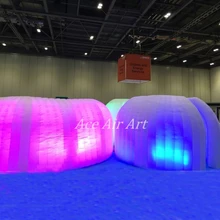 Привлекательный длинный светодиодный белый надувной выставочное оборудование офис для выставки