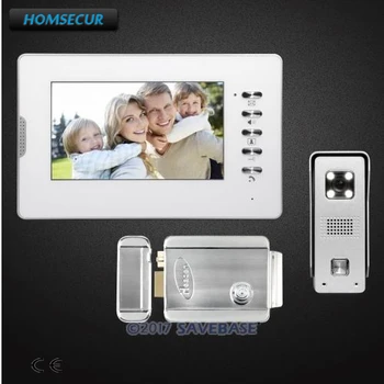 

HOMSECUR 7inch Wired Video Door Security Intercom + 1 Monitor + 1 Camera + 1 Electric Lock