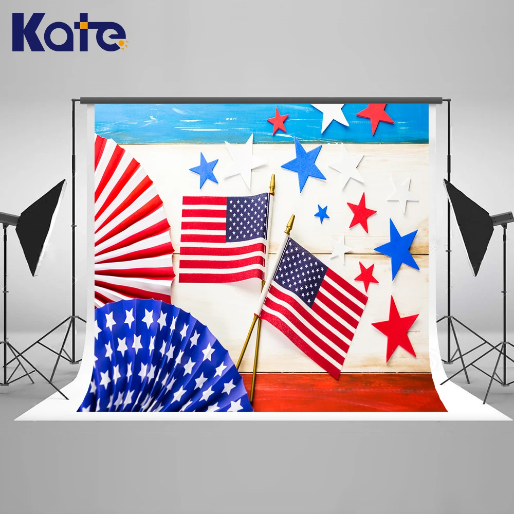 

Kate 150X220CM Independence Day Newborn Photography Backdrops American Flag Background Stage Photography Props Kids