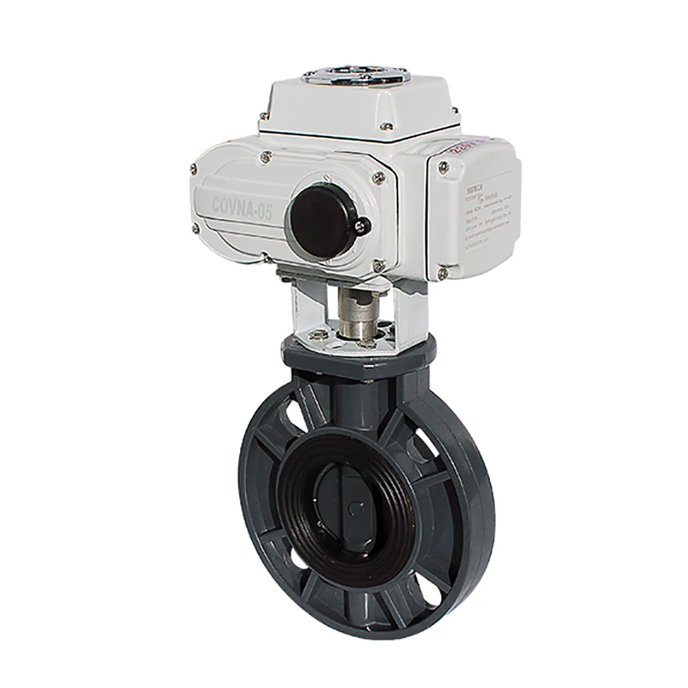 8 дюймов ПВХ моторный Дроссельный клапан модулирующий Тип 0-10 В DN200 пластиковый Электрический Дроссельный клапан опорная шайба из этилен-пропиленового каучука тип регулирования