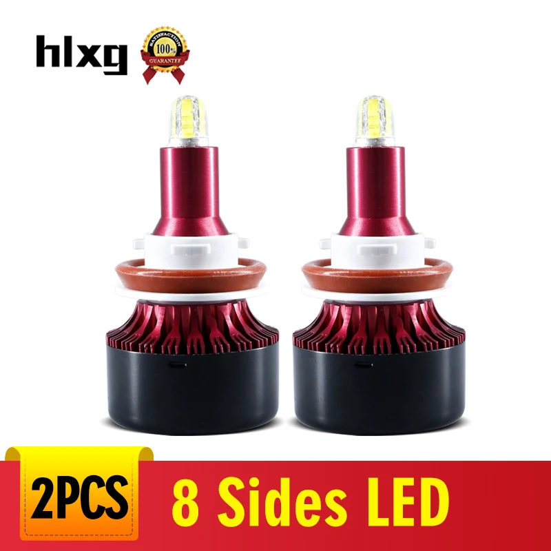 8 сторонних люков led h7 автомобильный светильник 11 h8 лампы 6000k h3 турбо luces Авто