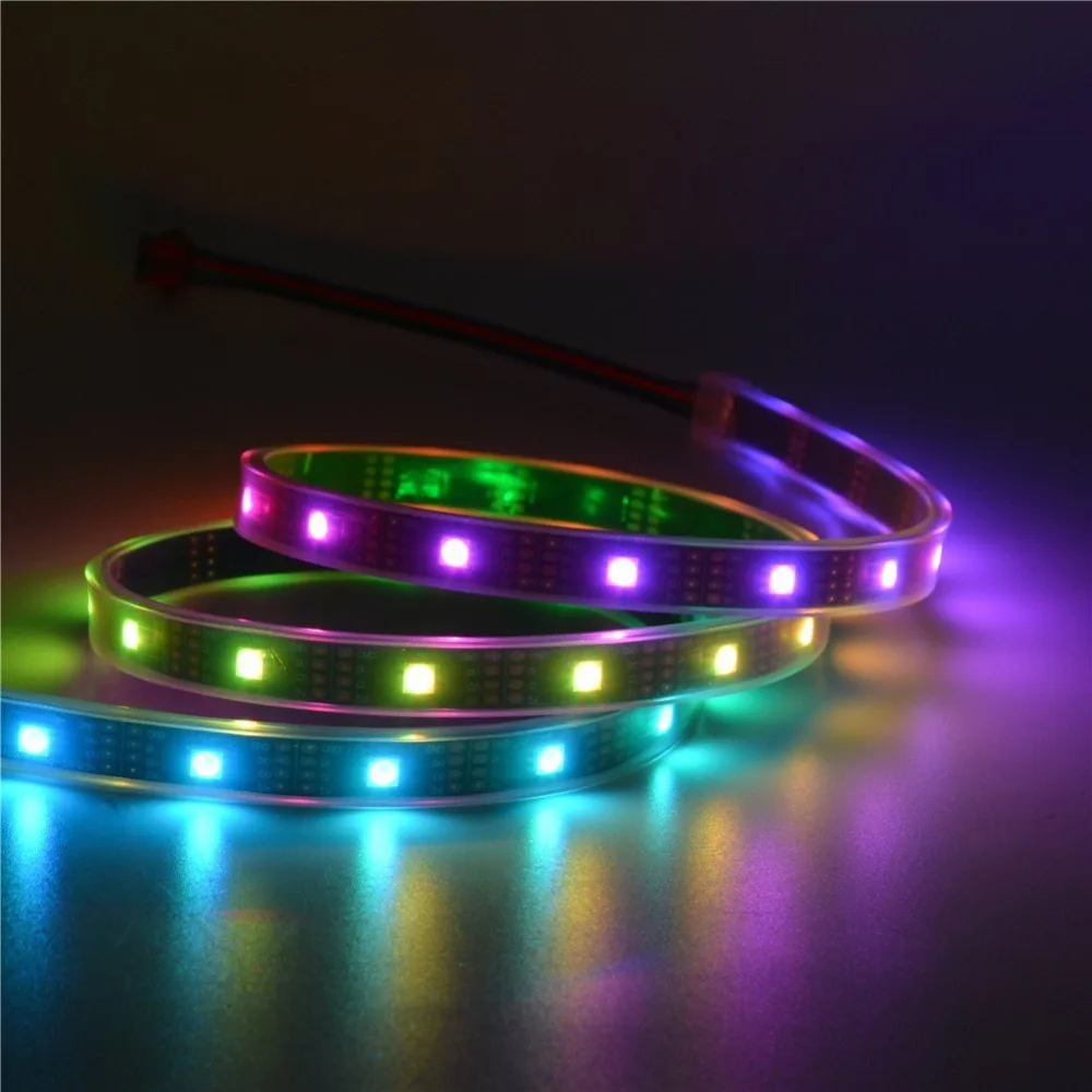 Mokungit 20 м 4X5 м apa102-c 36leds/M 5050 RGB индивидуально адресуемых 180 пикселей волшебный Цвет светодиодные ленты DC5V белый черный pcb