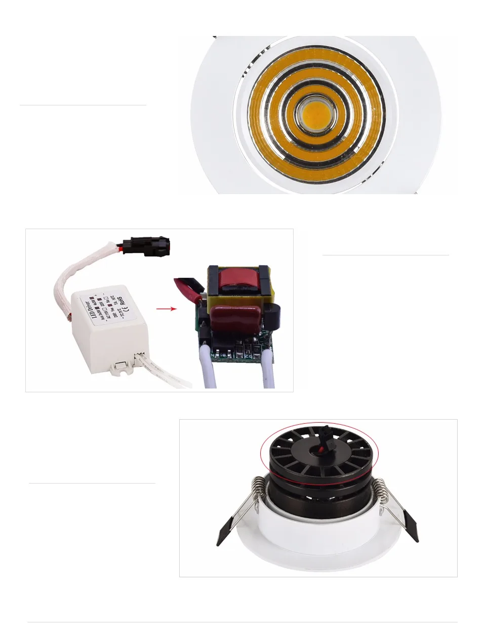 Hot sale 3w 5w 7w 10w cob led downlight dimmable recessed lamp home led epistar spot led kitchen 110v 220v