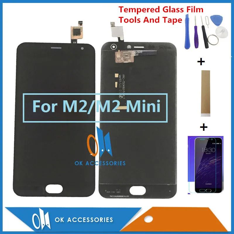

For Meizu M2 Mini M2 M 2 M578M M578U M578H M578 LCD Display+Touch Screen Digitizer Cellphone Screen Assembly With Kits