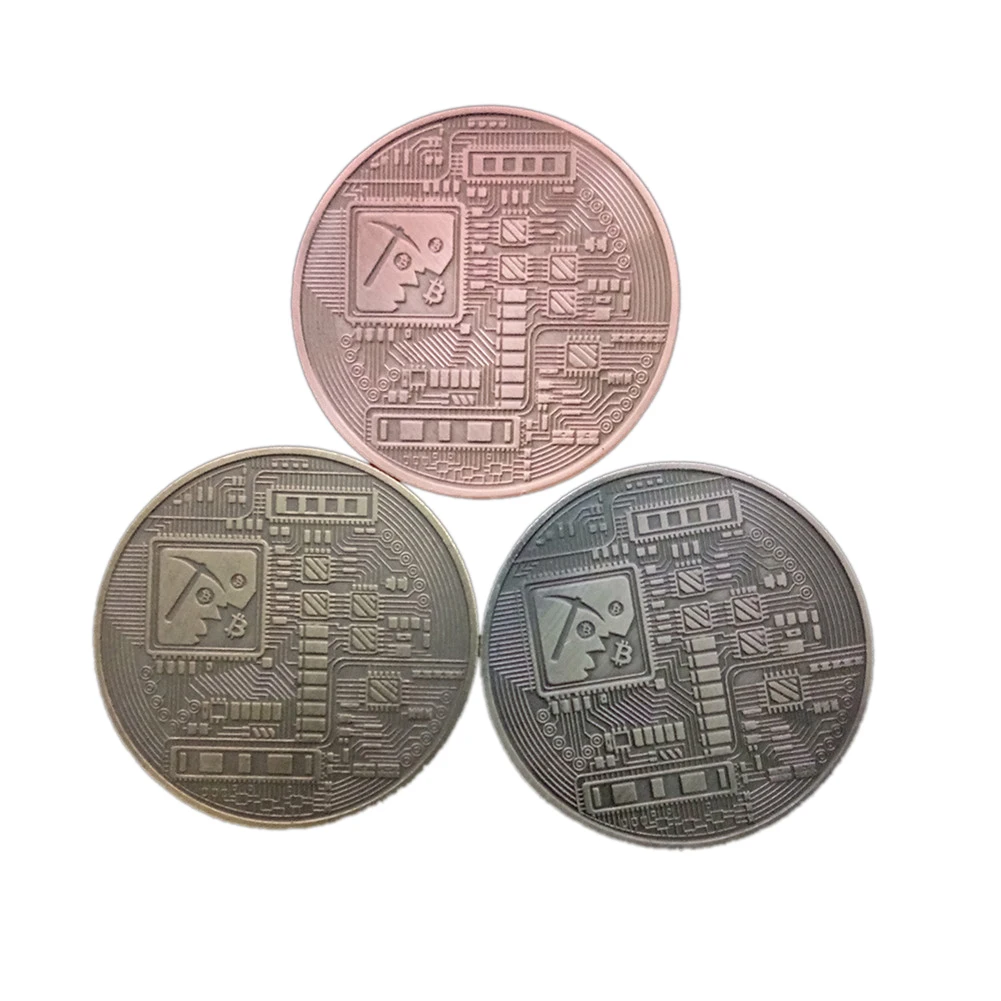 Antique Style Bronze Bitcoin Coin Commemorative Coin Art Collection Gift Physical Metal Antique Imitation Home Party Decoration