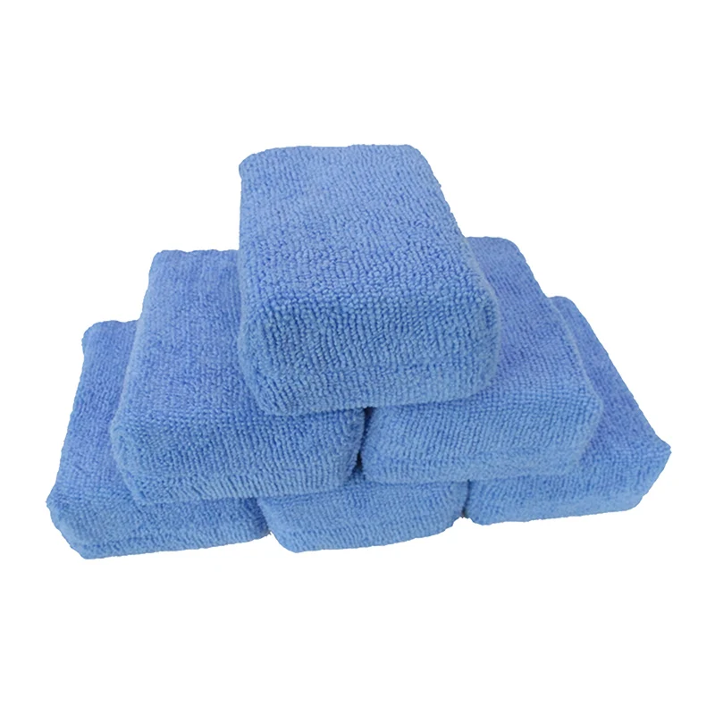 Car cleaning microfiber terry cloth box car wash cleaning sponge block