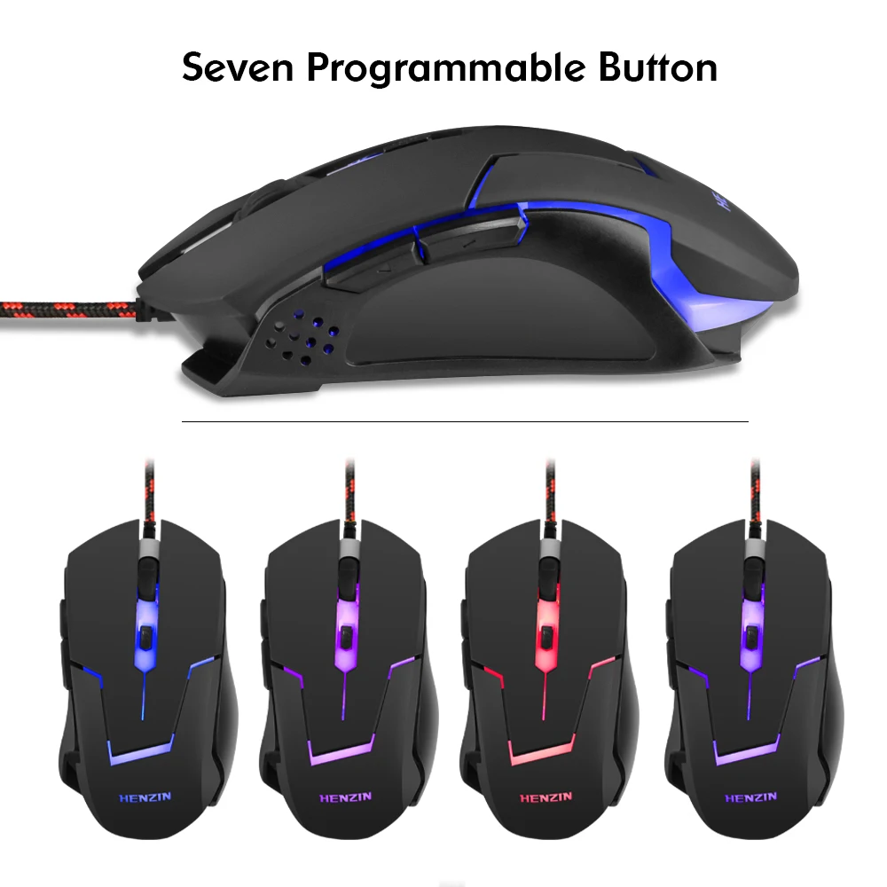 Профессиональная игровая мышка 3200 dpi светодиодный оптический 6 кнопок USB Проводная игровая мышь для компьютера ноутбука геймера мыши