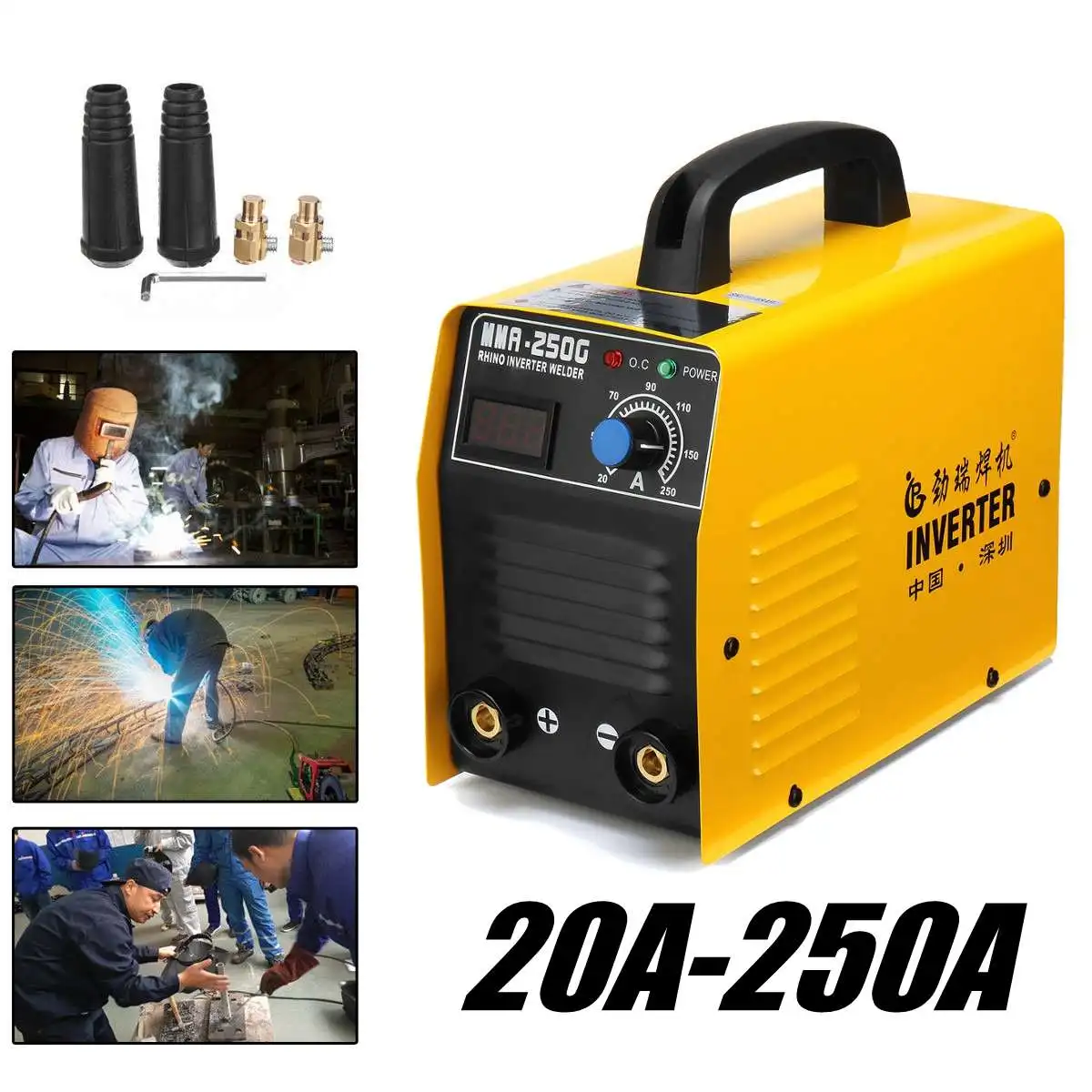 

Welding Machine 20-250A 25KVA IP21 Inverter arc Welding Electric IGBT / MMA / ARC / ZX7 Welding Electric Work Digital Display