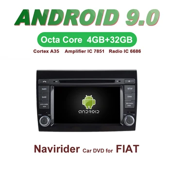 

Navirider GPS Android 9.0 bluetooth stereo 4-Core 8-Core car DVD player for FIAT BRAVO head unit autoradio accessories
