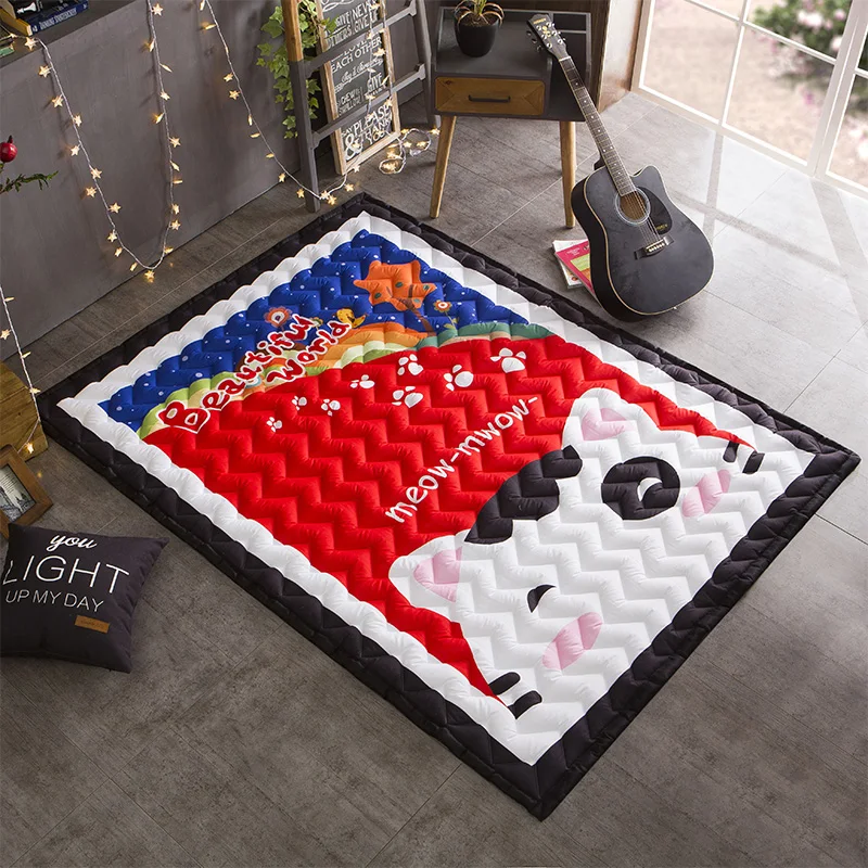 Мультяшный коврик стеганый коврик толстый коврик мат «татами» Детская комната игровой ползающий ковер прямоугольные коврики и ковры для дома гостиной