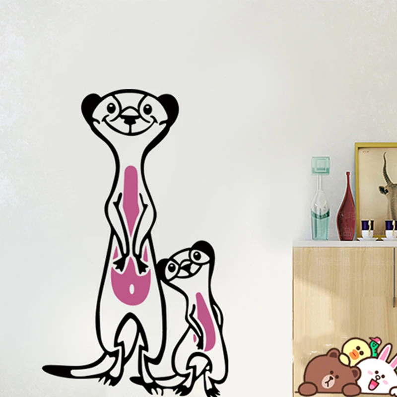 Fou De Bande Dessinee Animaux Paresse Wall Sticker Pour Salon Enfants Chambre Bebe Enfants Meubles Decoratifs Pour La Maison Cadeau Decor Autocollants Aliexpress
