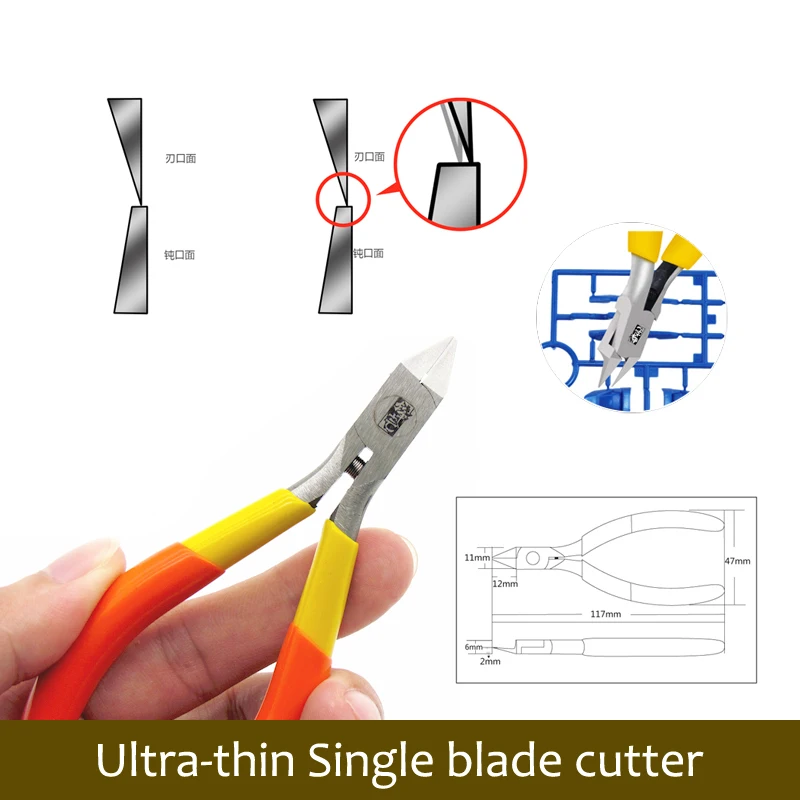 Хобби модель инструменты ультра-тонкий одно лезвие резак собранные плоскогубцы