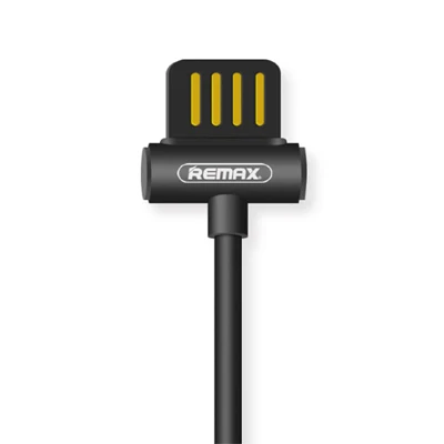 Remax TPE корпус из сплава 2.1A Зарядное устройство для синхронизации данных Micro USB кабель для huawei samsung/redmi 8 pin для зарядки Кабели для IPhone X 7 8 plus - Цвет: Черный