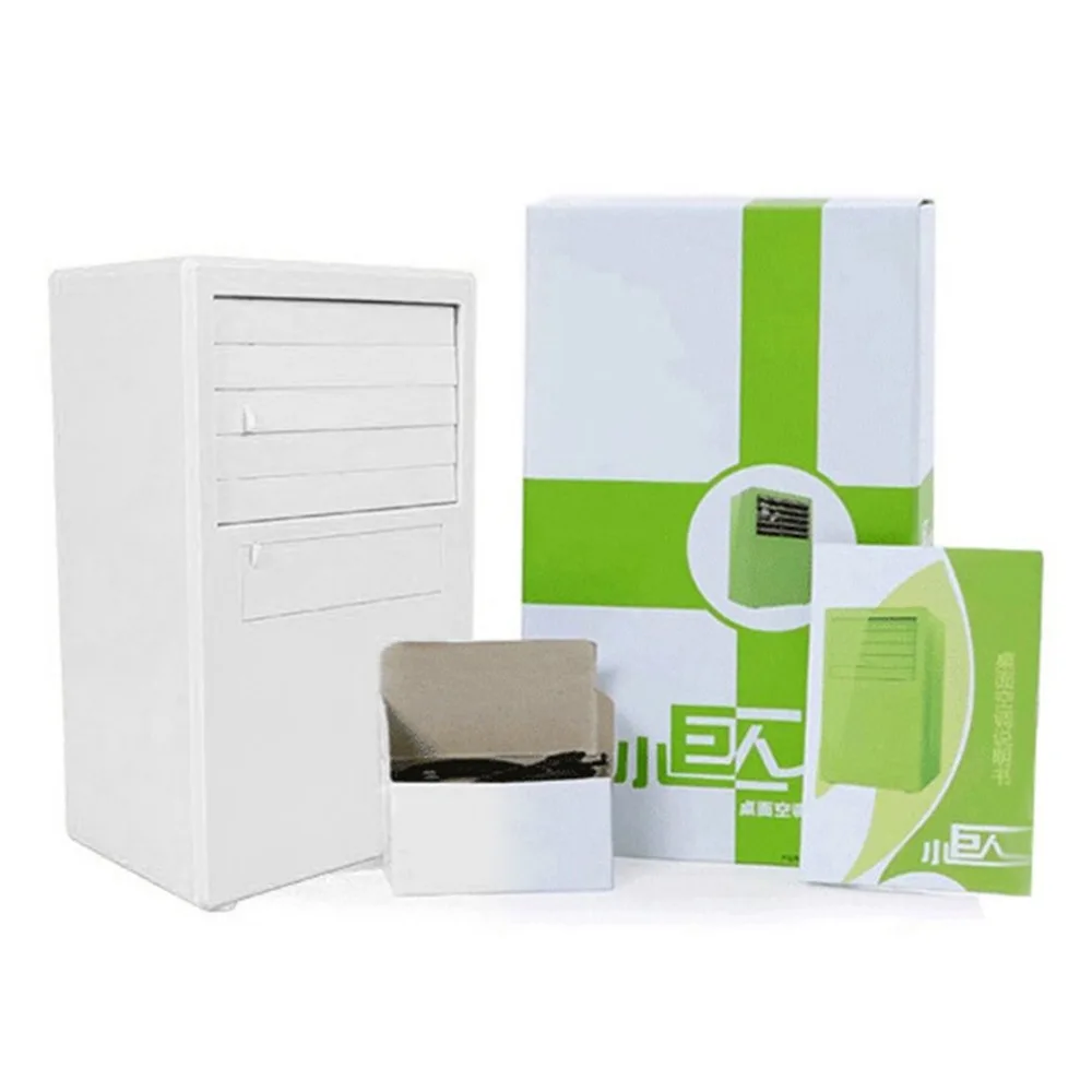 

Mini Portable Table Desk Air Conditioner Small Home Office Bladeless Fan Humidifier Quiet Personal Moisturizing Air Cooler