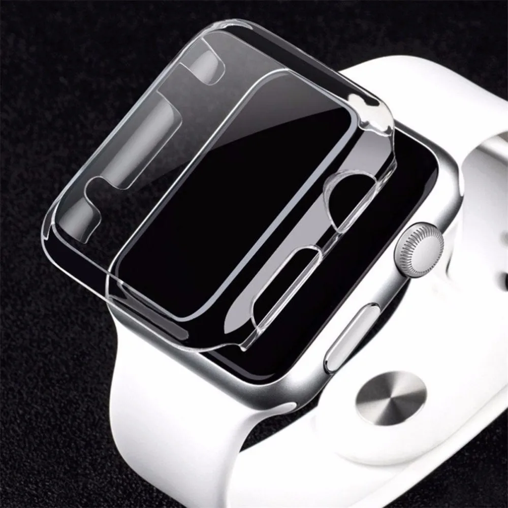 Прозрачный защитный чехол с рамкой для часов Apple Watch 42 мм 38 разноцветный покрытием