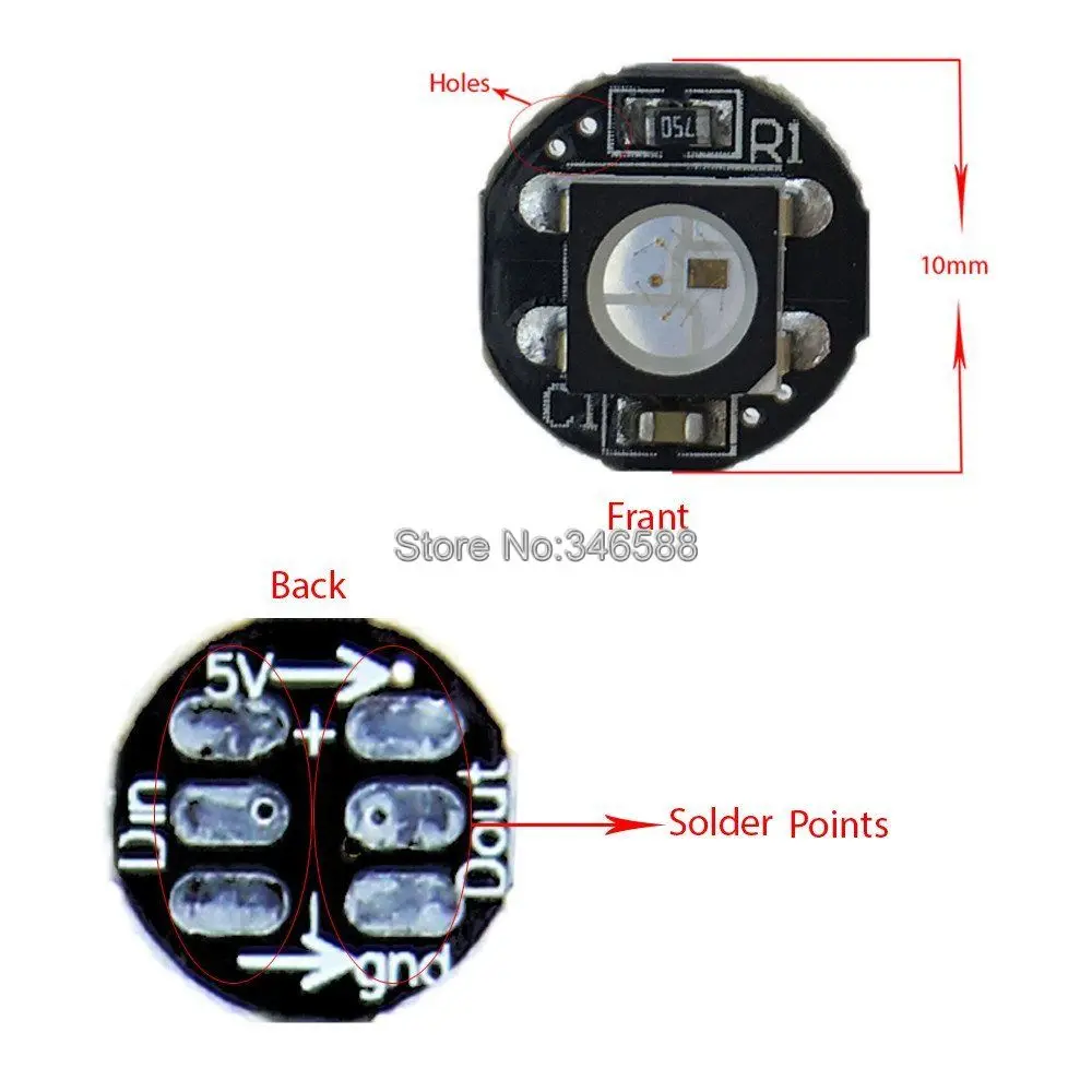 10 100 шт. DC5V WS2812B индивидуально адресуемый RGB Полноцветный встроенный WS2811 IC 5050 SMD