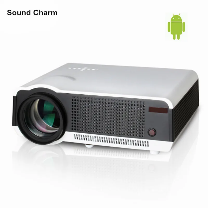 LED Projector Brightest 5500lumens Full HD 1080P Android 4.2 RJ45 LCD 3D Wifi smart home cinema TV proyector with 2HDMI USB,