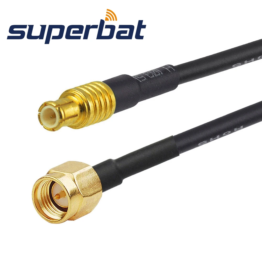 Superbat SMA штекер к прямой MCX RF помощью соединительного кабеля RG174 20 см для