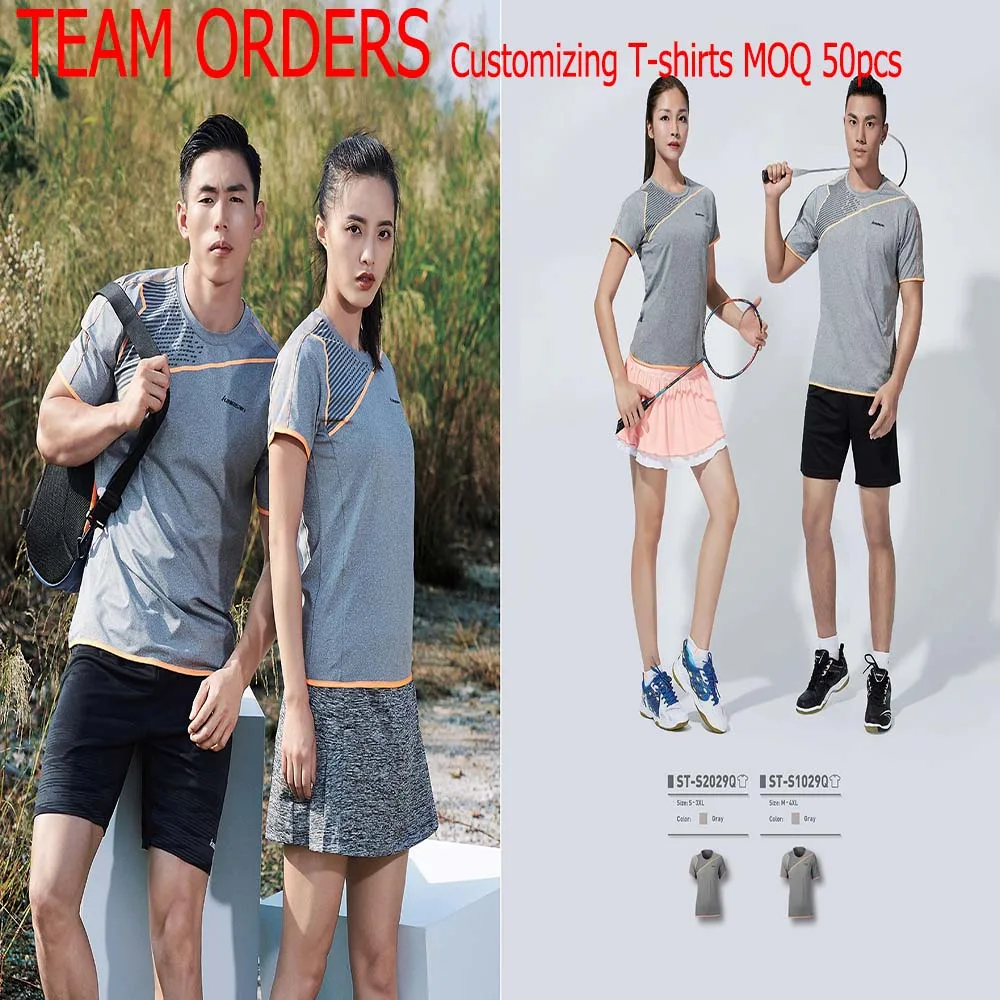 

Kawasaki Team Custom Logo Printed Cotton Men Women T shirt Badminton Sportswear Summer Tennis T-shirt